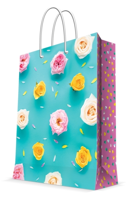 Пакет подарочный "Бутоны роз" с ламинацией
