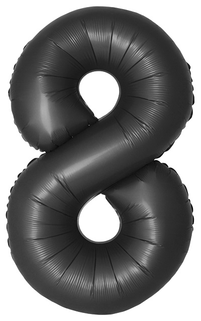 Шар Цифра "8" Slim Черный, Сатин / Satin Black (в упаковке)  