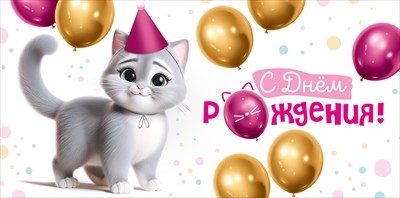 Конверт для денег "С Днем рождения" Большого счастья